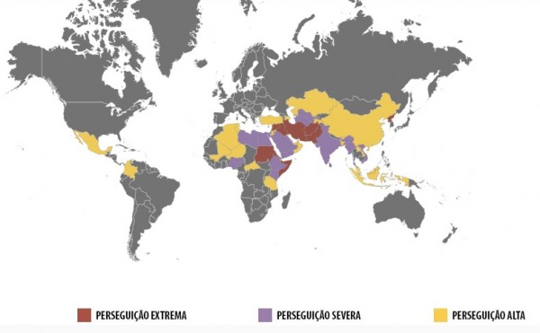 Os 50 países em que é mais difícil ser cristão em 2021