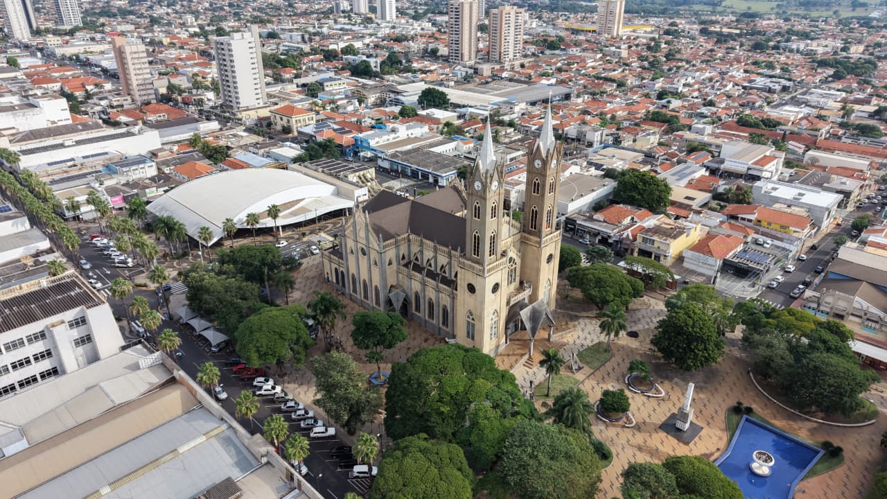 Catedral Nossa Senhora Aparecida vista de cima