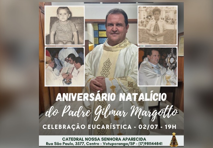 Padre Gilmar Margotto completa mais um ano de vida