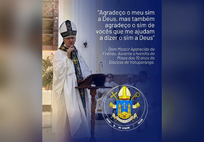 Dom Moacir destaca missão da Diocese na celebração em ação de graças pelos 10 anos